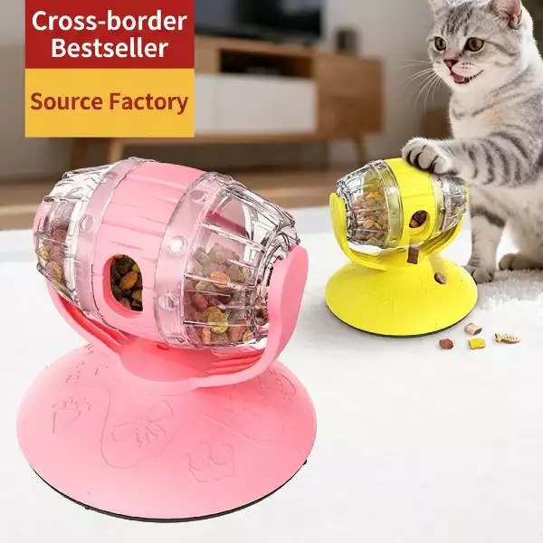 Cat Rolling Food Dispenser | Slow Feeder Puzzle Toy for Weight Loss & Anxiety Relief