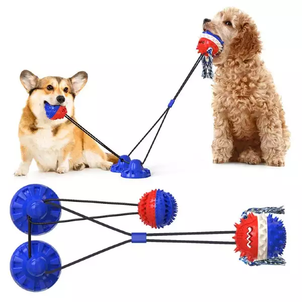 Upgraded Suction Cup Tug Toy for Dogs | 56kg Pull Force + Squeaky | Wholesale