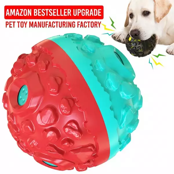 Squeaky Meteorite Dog Chew Ball | 3 Sounds + Hard Shell Core | Wholesale