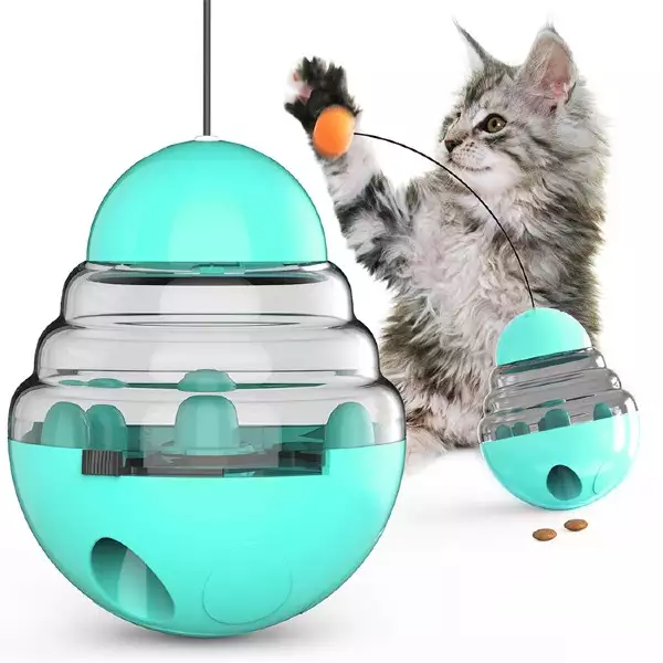 Pet Toy Manufacturer | Cat Puzzle Feeder with Teaser Toy | OEM